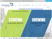 Tablet Screenshot of buyinggroupservices.com